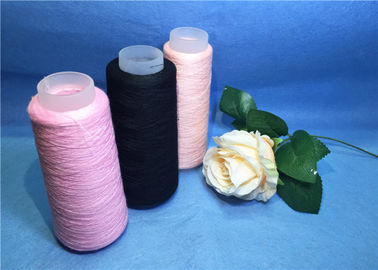 Knotless Dyed Polyester Knitting Yarn , Unbleached Spun Polyester Thread 