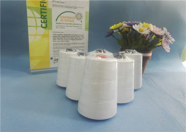 High Strength Spun Polyester Thread For Sewing Raw White Good Elasticity