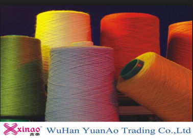 Dyed Polyester Yarn On Plastic Core With Ring Spun / TFO Technics High Twist 