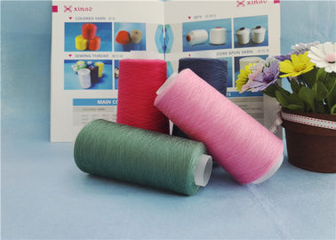 100% Polyester Draw Texture Yarn , Semi Dull Dope Dyed Polyester Yarn