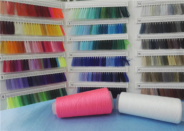 Colored 100% Polyester Core Spun Yarn , Custom Polyester Weaving Yarn