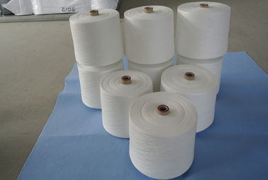 Fil de couture blanc tordu par double élevé de ténacité, fil fort de polyester 