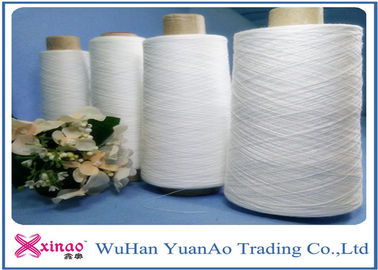 Bleached Spun Polyester Sewing Yarn Semi Dull No Breakage Ring Spun / Twist Type 