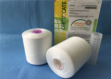 China Pure White Twist 50s/2 Sewing Polyester Knitting Yarn With Plastic Tube supplier
