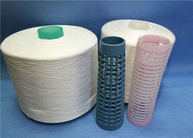 Undyed 100 Spun Polyester Yarn For Sewing Thread / Weaving / Kniting Daily Use