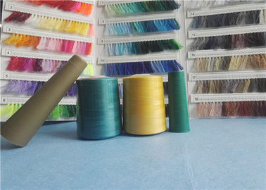 Smooth Surface Polyester Core Spun Z Twist Yarn For Jeans​ Sewing Multi Colored 