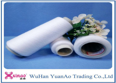 Raw White 100% Polyester Yarn , Ring Spun Sewing Yarn for Knitting Coats