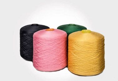 Colorful 100% Virgin Polyester Spun Sewing Yarn , 60/2 Dyed Polyester Yarn