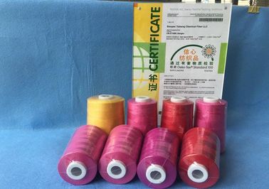 Dyed Recycled Polyester Yarn , Polyester Sewing Yarn Kontless Bright Color