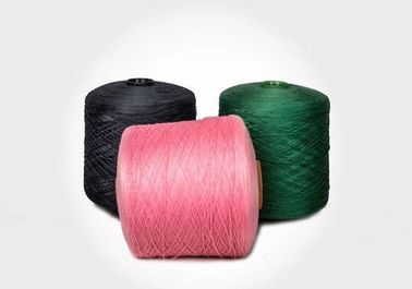 China Dyed low shrinkage 100% ring spun polyester yarn Eco - Friendly supplier