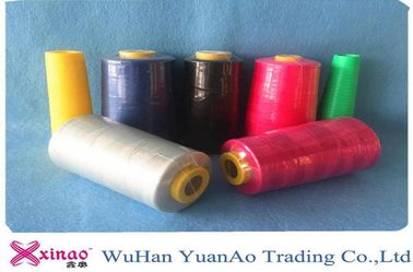China Red Yellow Black Sewing Spun Polyester Thread , Multi Colored Threads For Sewing supplier