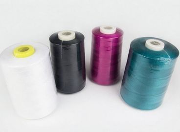 Polyester Draw Textured Yarn / Ring Spun Polyester Sewing Thread Colored 