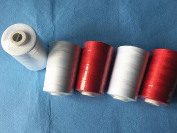 Spun Polyester Z Twist Yarn / Polyester Sewing Thread  Customized Color