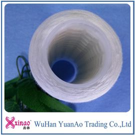 Raw White 100% Ring Spun Polyester Yarn For Sewing On Paper Core / Dyeing Tube / Hank supplier