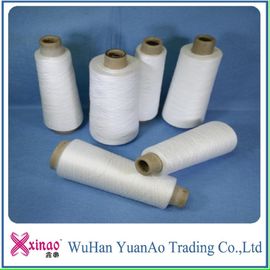 100% Spun Polyester Ring Spun Benang Jahit Baku Putih / Abu-abu / Mewarnai Warna pemasok