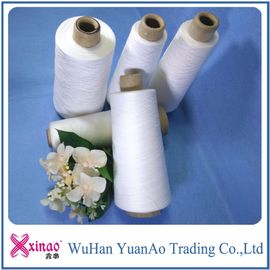 100% Spun Polyester Ring Spun Benang Jahit Baku Putih / Abu-abu / Mewarnai Warna pemasok