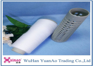 Raw White Two For One Spun Polyester Yarn , High Tenacity polyester Yarns For Sewing Thread supplier