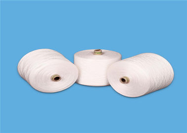 Raw white pattern 100% sewing spun polyester yarn Eco - Friendly supplier