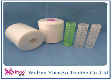 1.2DX38MM Fiber Raw White Spun Polyester Benang / Core Spun Polyester Sewing Thread pemasok