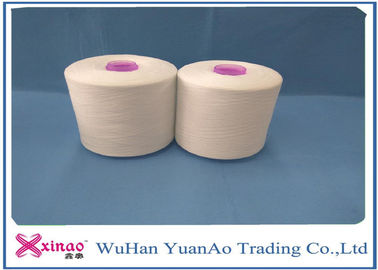 1.2DX38MM Fiber Raw White Spun Polyester Benang / Core Spun Polyester Sewing Thread pemasok