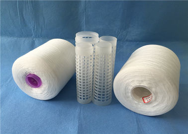 Virgin Raw White / Semi Dull 40/2 Ring Spun Polyester Yarn , High Tenacity Polyester Yarn supplier