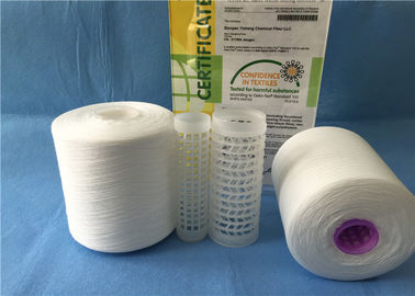 Virgin Raw White / Semi Dull 40/2 Ring Spun Polyester Benang, Benang Tenda Polyester Tinggi pemasok
