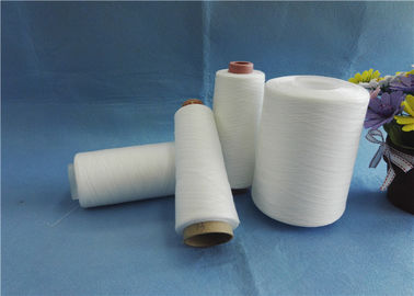 Twist Putih Terang / Semi - Dull Raw Twist Dan Z Twist Benang 100 Benang Polyester Spun pemasok