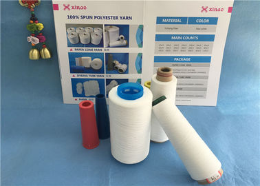 Baku Putih Terang / Semi Dull Jahit Benang Polyester Benang Dengan Sertifikasi ISO9001 pemasok