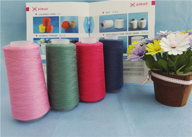 Multi Color Dyeable TFO Ring Spun Polyester Benang Dengan High Color Fastness pemasok