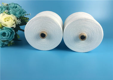 Eco - Friendly 100 Spun Polyester Benang S Twist Dan Z Twist Benang Mentah Putih Terang pemasok