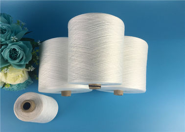 Eco - Friendly 100 Spun Polyester Benang S Twist Dan Z Twist Benang Mentah Putih Terang pemasok