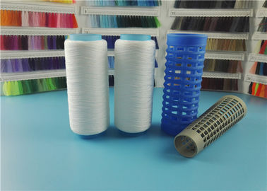 Plastic Cone Spun Polyester Yarn White 100% Pure Virgin Sewing Use supplier