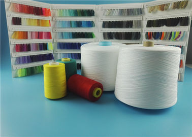 OEKO-TEX Raw White Spun Polyester Benang 100% Polyester Sewing Thread 40/2 50/3 pemasok
