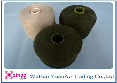 Keuletan tinggi Spun Polyester Dicelup Benang / 100% Polyester berwarna Thread Kuning Merah Hijau pemasok
