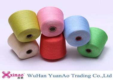 Virgin terang Dicelup Benang Polyester, Polyester Spun Colorful Dua Untuk Satu Benang multi Warna pemasok