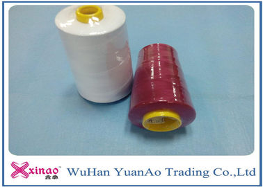 Virgin100% Polyester Thread jahit 5000M Pada Plastik Cone Untuk jahit pemasok