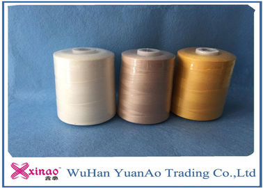 Kekuatan tinggi penuh warna tanpa bulu 100% Jahit Polyester Thread White Coffee Rose pemasok