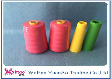 Kekuatan tinggi penuh warna tanpa bulu 100% Jahit Polyester Thread White Coffee Rose pemasok