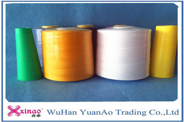 Custom Thick 100% Polyester Sewing Thread 5000M Dicelup untuk Jeans / Bag Closing, 40/2 Count pemasok