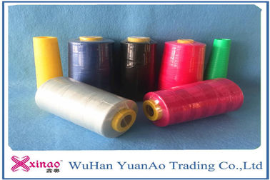 Custom Thick 100% Polyester Sewing Thread 5000M Dicelup untuk Jeans / Bag Closing, 40/2 Count pemasok