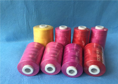 Industri Multi Colored Sewing Thread / Thread Polyester Low Shrinkage pemasok