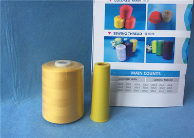 Industri Multi Colored Sewing Thread / Thread Polyester Low Shrinkage pemasok