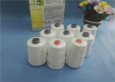 High Tenacity Raw White Spun 100% Polyester Sewing Thread Untuk Penutupan Tas pemasok