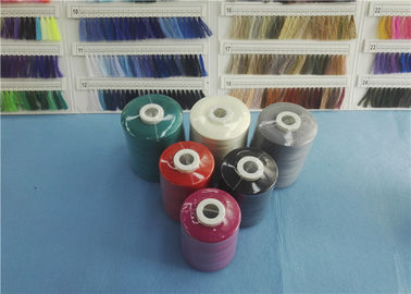Industri 100% Polyester Jahit Thread 40/2 5000Y Hitam Dan Putih pemasok