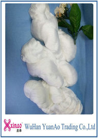 100% Spun Polyester Bright Yarn Polyester Knitting Benang Warna Putih Putih dan Mati pemasok
