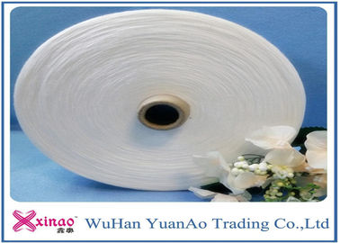 Polyester Spun merajut dan jahit Benang dengan 100% Virgin Fiber Baku Putih dan ramah lingkungan pemasok