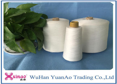 Ring Industri Spun 100 Polyester Knitting Benang Untuk Garment, Warna Putih Optik pemasok