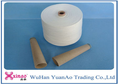 100% Virgin Core Spun Polyester Benang dan Benang Polyester Putih Putih pemasok