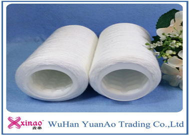 Pemutihan Putih 100% Spun Polyester Spun Benang Untuk Benang Jahit Pakaian pemasok