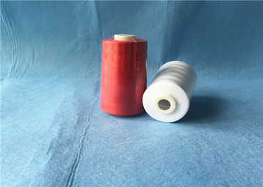 Wear Resistant Polyester Core Spun Yarn 402 Count With Dyeable Pattern , Red Color supplier